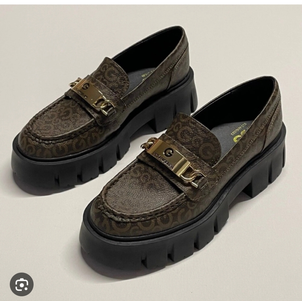 G by guess platform loafers